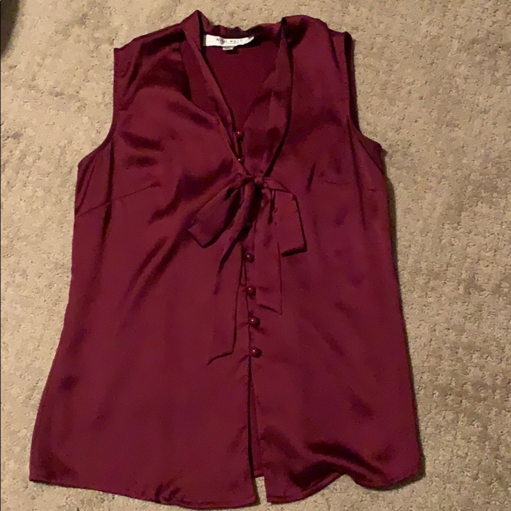 Nine West Burgandy/wine colored Blouse